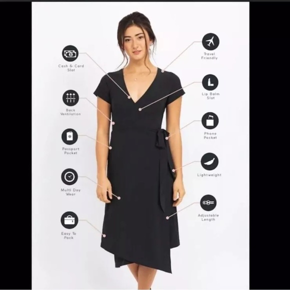 Kosan Travel Dress in blue floral XXL 2X - Picture 2 of 2